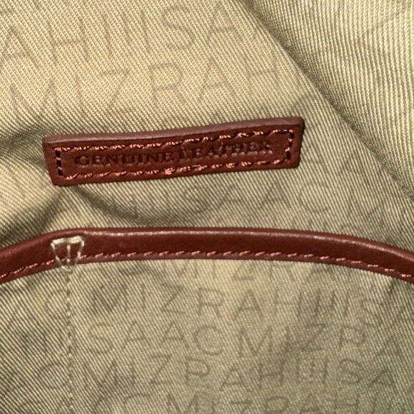 ISSAC MIZRAHI Live! Bridgehampton Printed Canvas Leather Tote Purse Bag Red NWOT - Picture 14 of 16